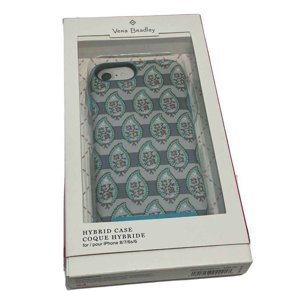 Vera Bradley Hybrid Case 8/7/6s/6 Phone Case Flowers Paisley Stripes Blue